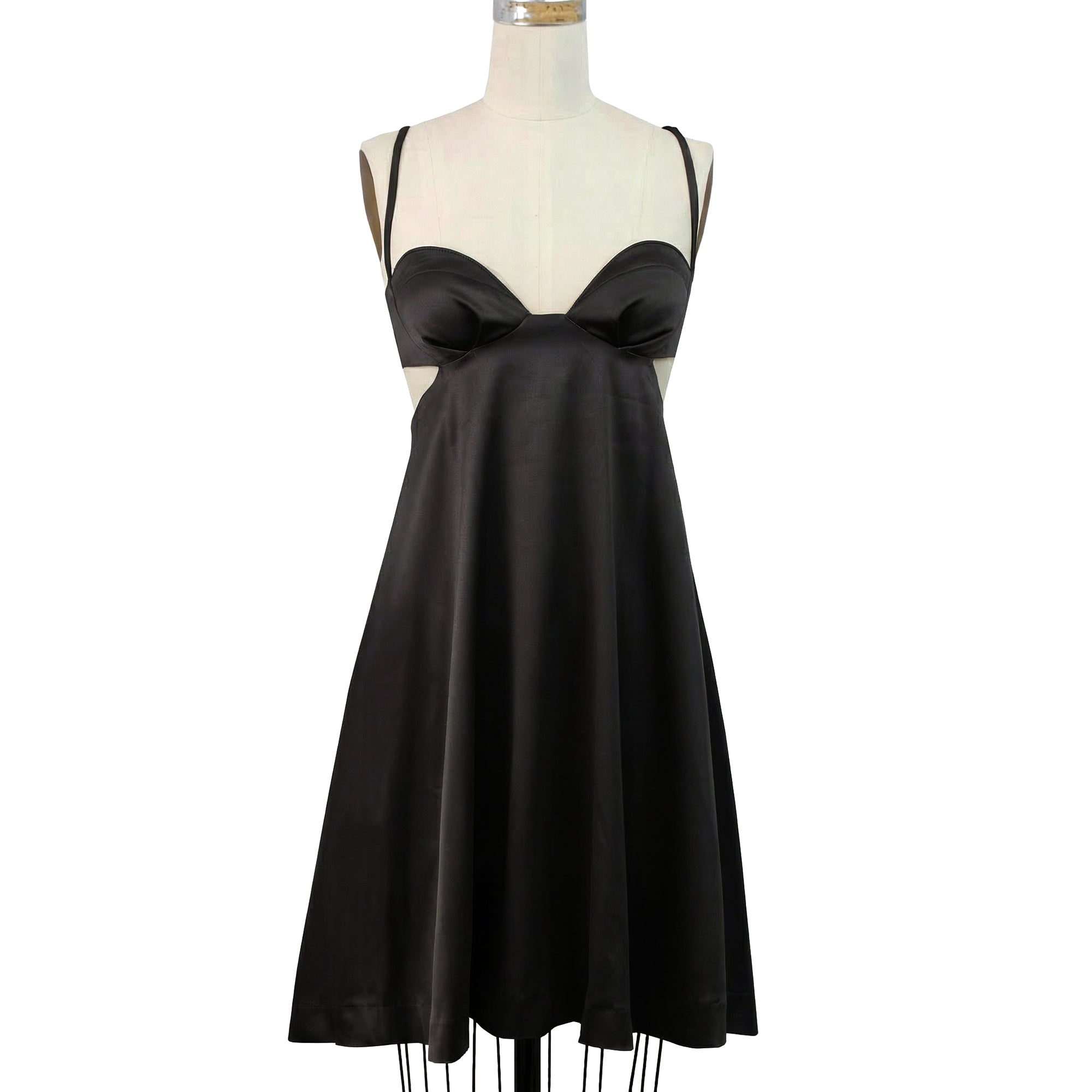 navy blue dress for baby girl Brigitte Backless Bralette Trapeze Dress – the Aesthetik