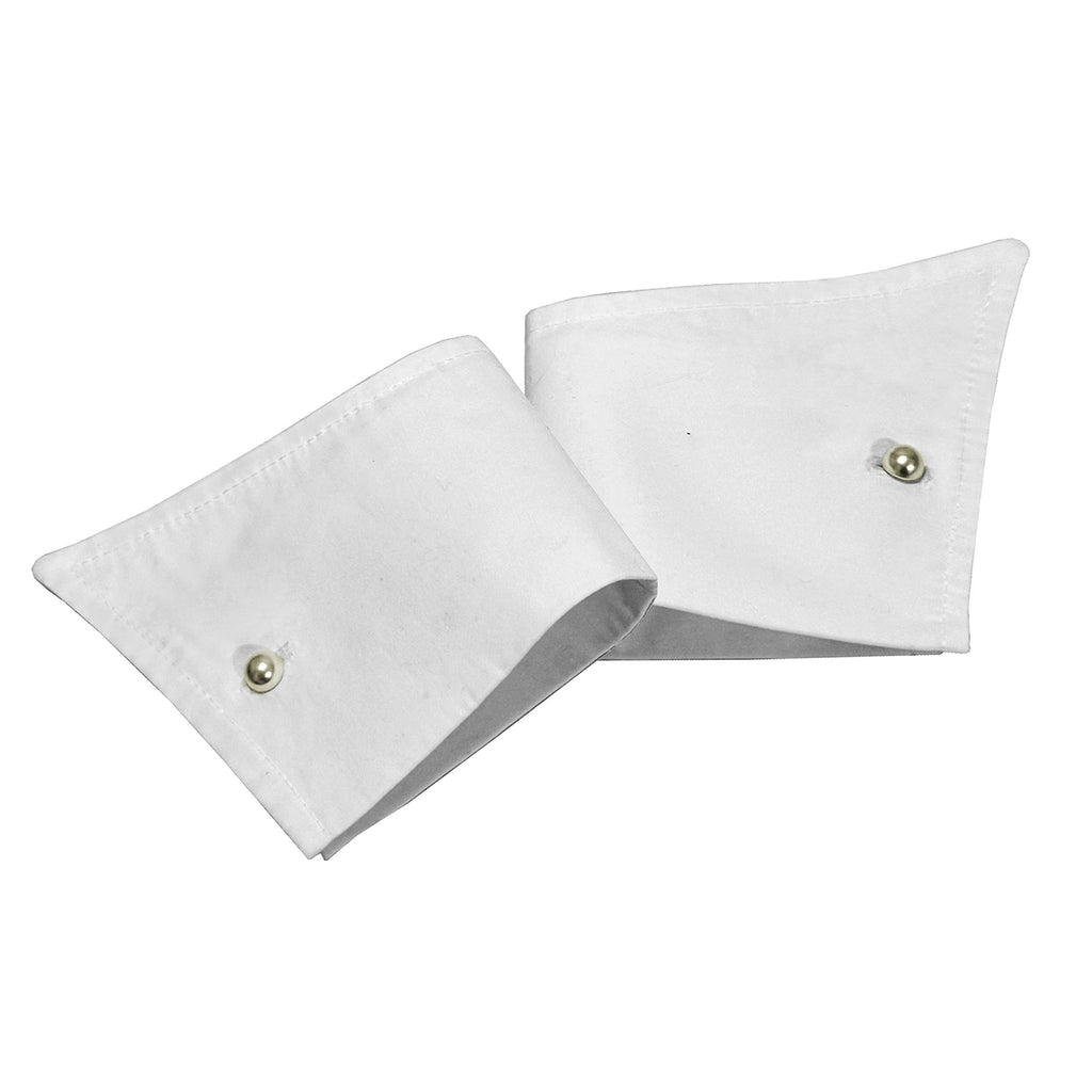 Two white shirtcuffs on a white background