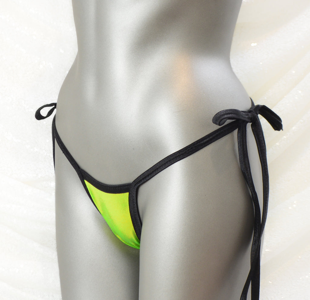 Metallic Green Lycra Swim Suit Bottom