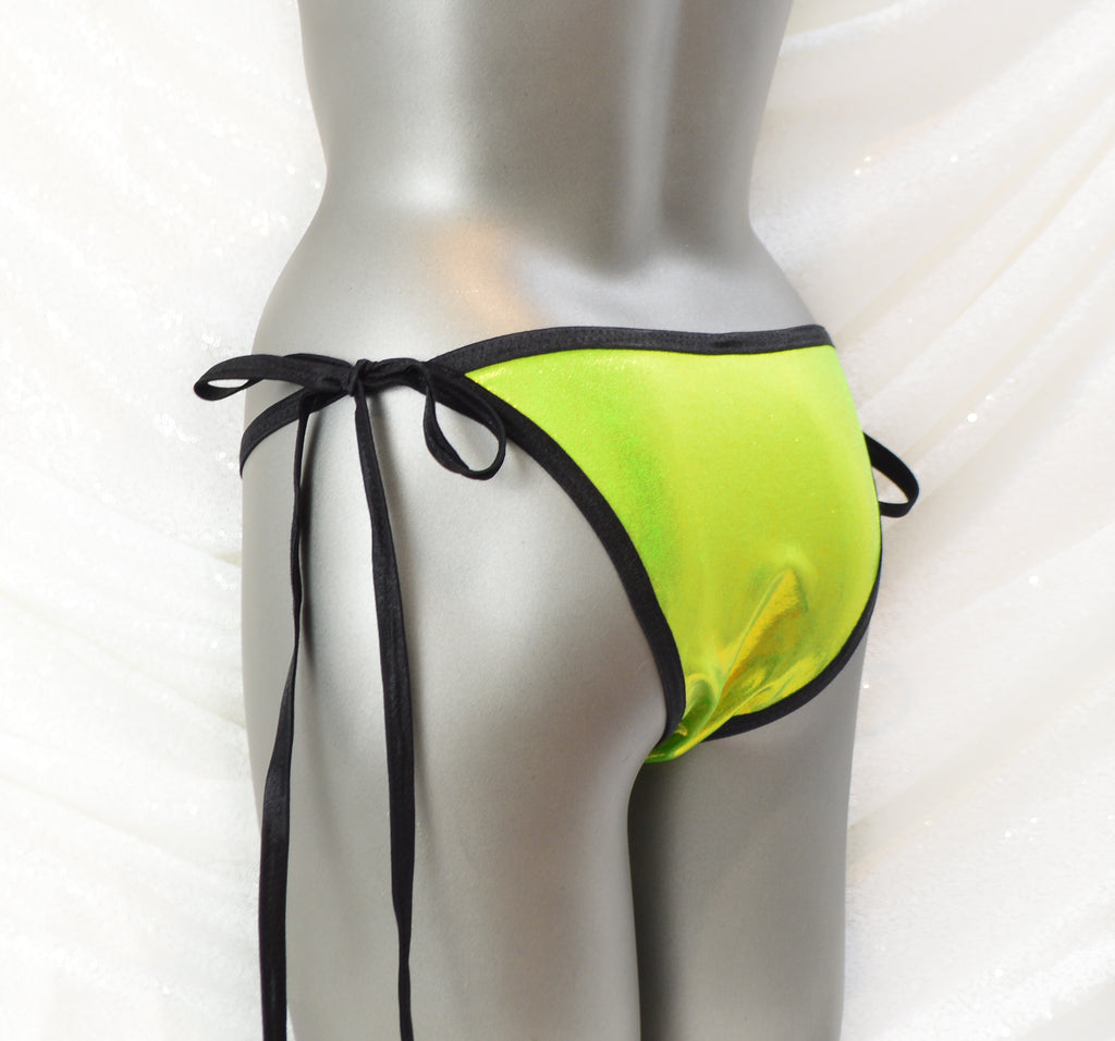 Metallic Green Lycra Swim Suit Bottom