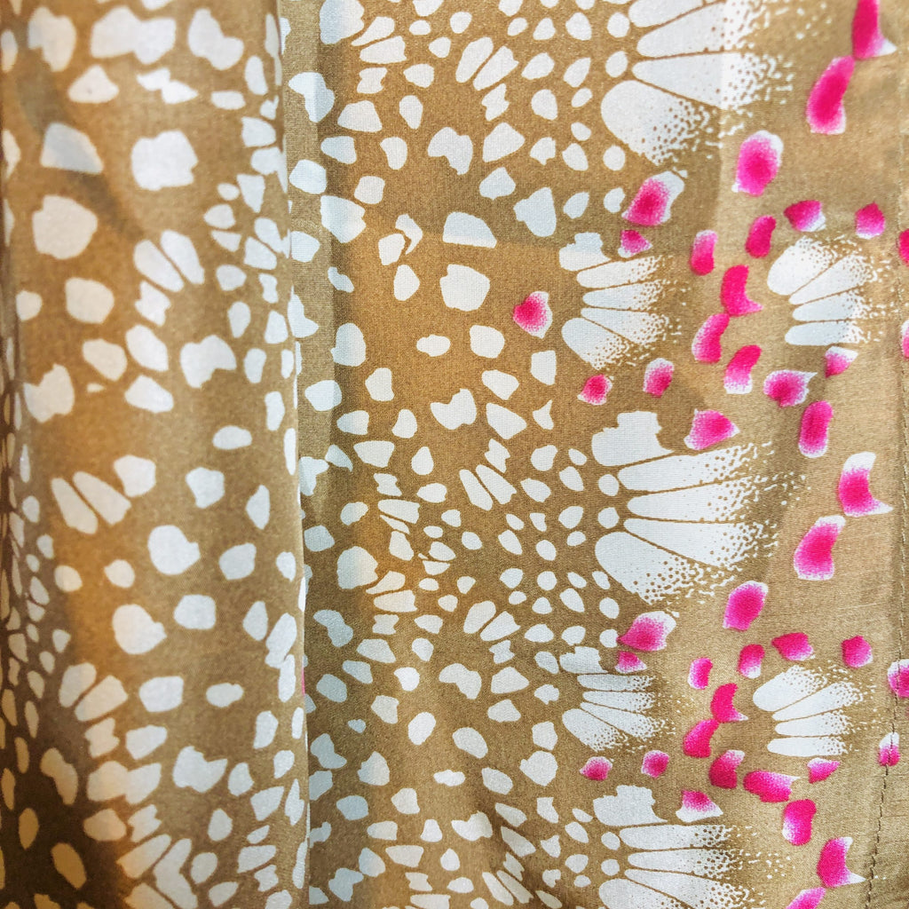 Bronze Butterfly with Pink Speckles Silk Scarf